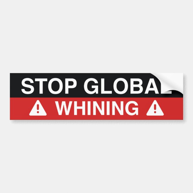 Pegatina Para Coche Detener el lamento global (Frente)
