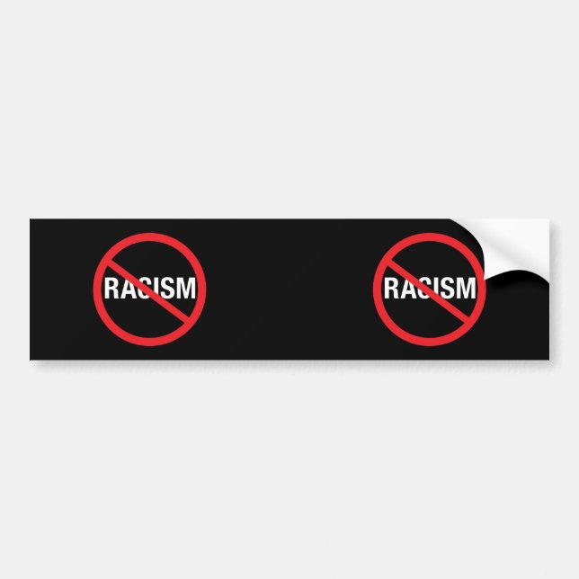 Pegatina Para Coche Detener el racismo (Frente)