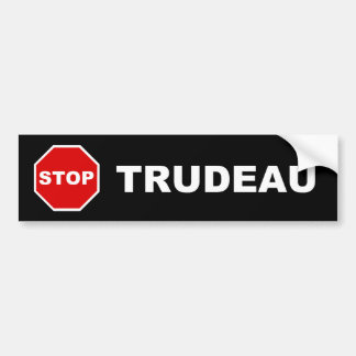 Pegatina Para Coche Detener Trudeau Bumpersticker (negro)