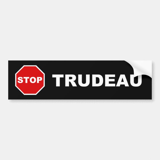 Pegatina Para Coche Detener Trudeau Bumpersticker (negro) (Frente)