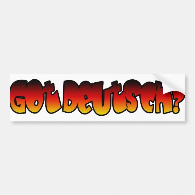 Pegatina Para Coche ¿Deutsch conseguido? (Frente)