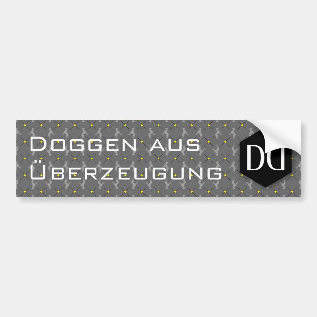 Pegatina Para Coche Deutsche Dogge DD identität (Frente)