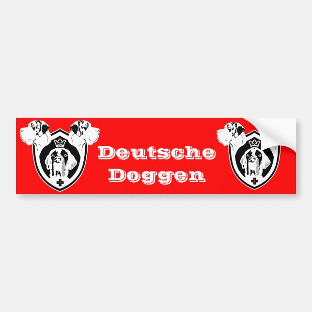 Pegatina Para Coche Deutsche Dogge Wappen (Frente)