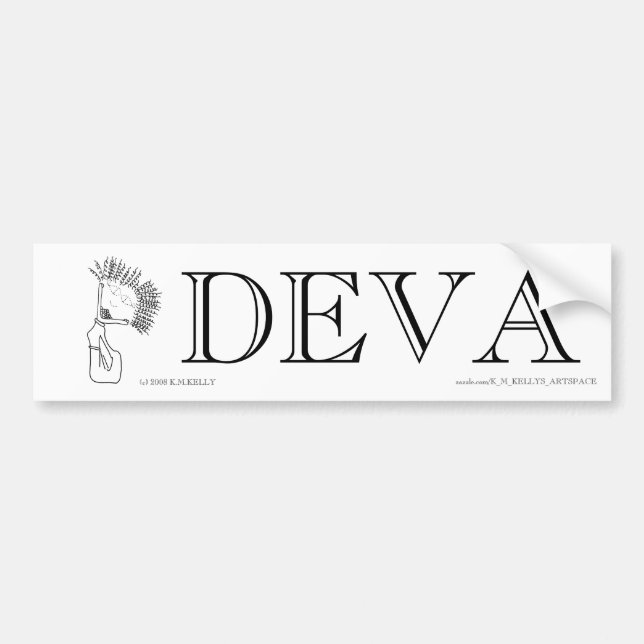 Pegatina Para Coche DeVA Bumper Sticker (Frente)