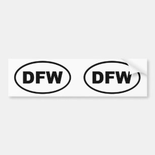 Pegatina Para Coche DFW Dallas Fort Worth