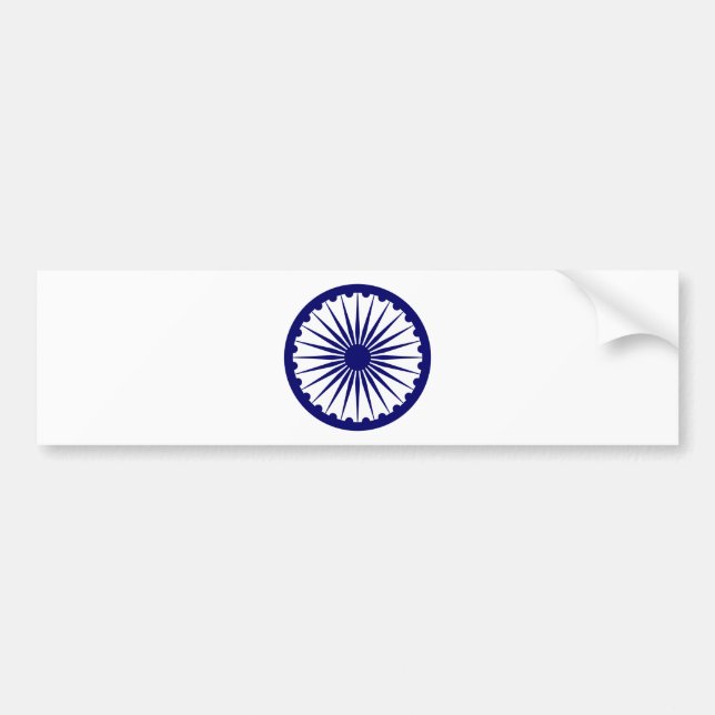 Pegatina Para Coche Dharma Chakra de Ashoka (Frente)