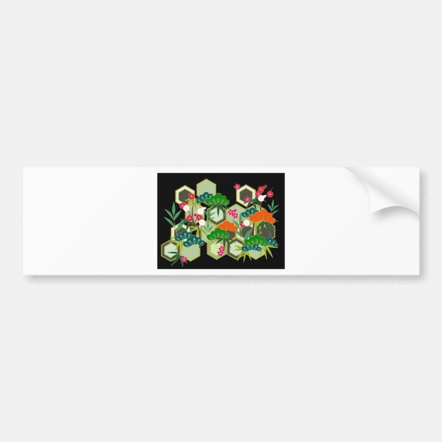 Pegatina Para Coche Día de Año Nuevo estilo japonés japonés (Frente)