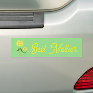 Pegatina Para Coche Día de la Madre Personalizado de girasoles