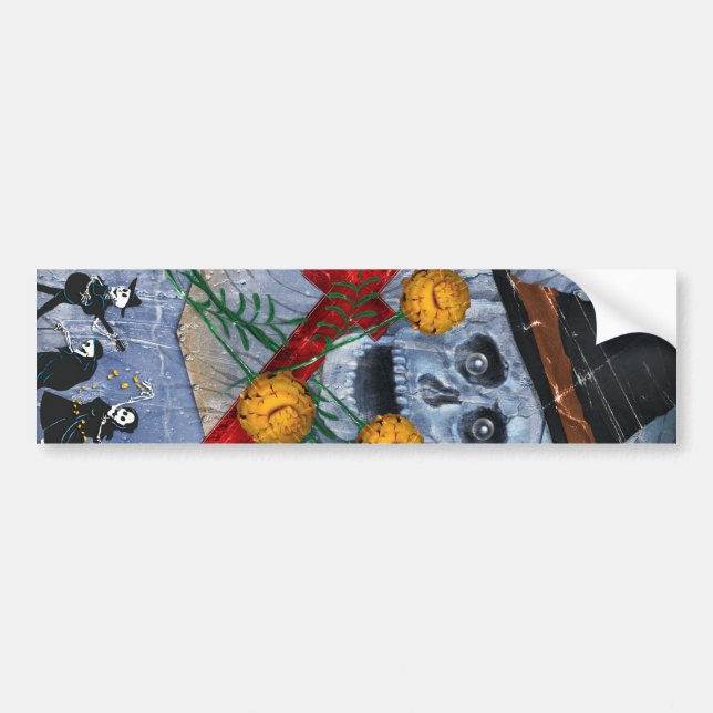 Pegatina Para Coche Dia De Los Muertos Sticker (Frente)