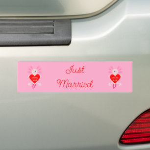 Pegatina Para Coche Día de San Valentín Love Heart Axolotl recién casa