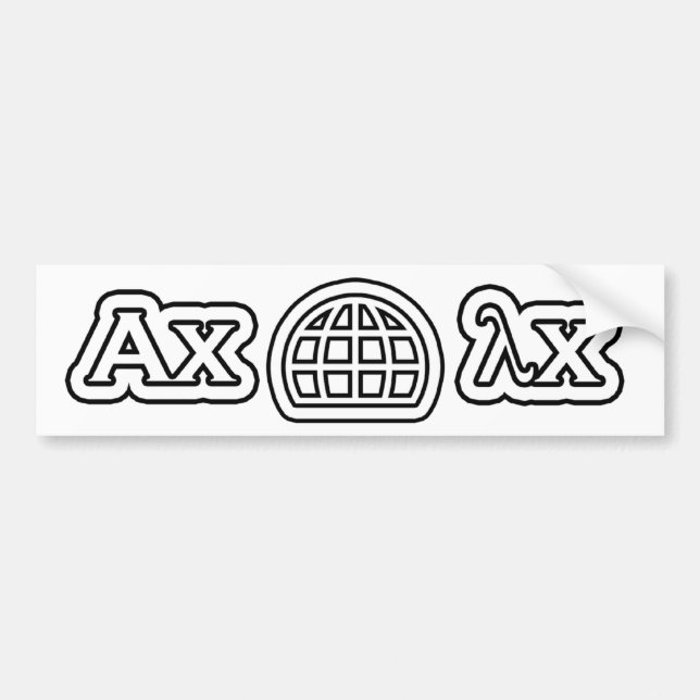 Pegatina Para Coche Día Mundial del Valor del Eigenvalue (Frente)