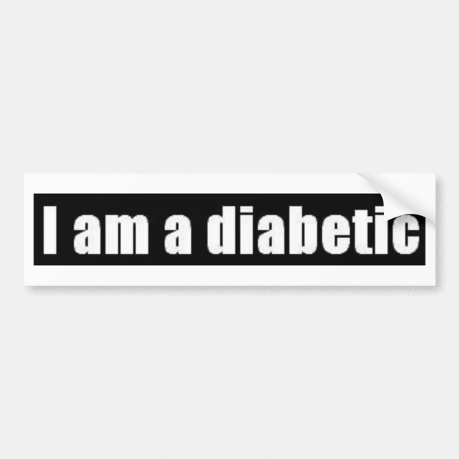 Pegatina Para Coche Diabetes (Frente)