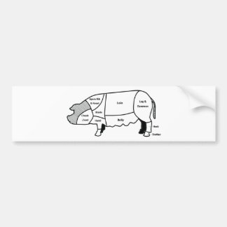 Pegatina Para Coche Diagrama del cerdo