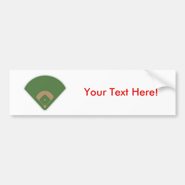Pegatina Para Coche Diamante de béisbol: (Frente)