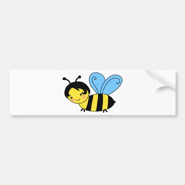 Pegatina Para Coche dibujo animado de la abeja (Frente)