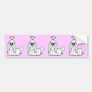 Pegatina Para Coche Dibujo animado de Shih Tzu