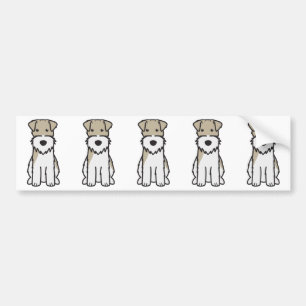 Pegatina Para Coche Dibujo animado del perro del fox terrier del
