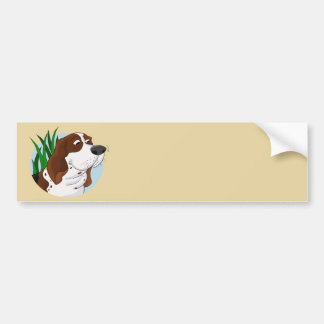Pegatina Para Coche Dibujo animado el oler Basset Hound