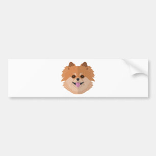 Pegatina Para Coche ¡Dibujo animado lindo de Pomeranian!