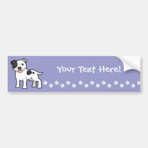Pegatina Para Coche Dibujo animado Staffordshire bull terrier