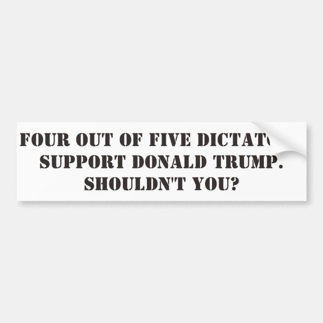 Pegatina Para Coche Dictadores Support Donald Trump (Frente)