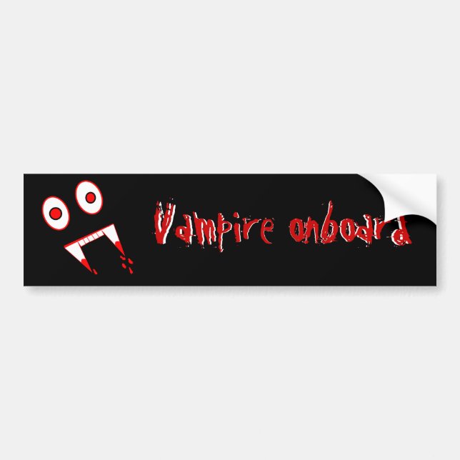 Pegatina Para Coche Dientes del vampiro de Halloween (Frente)
