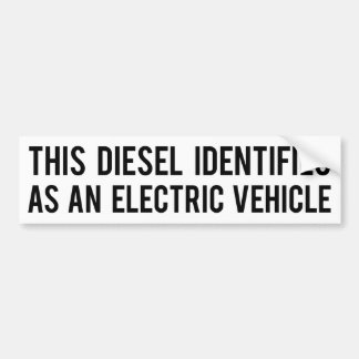 Pegatina Para Coche Diesel se identifica como vehículo eléctrico
