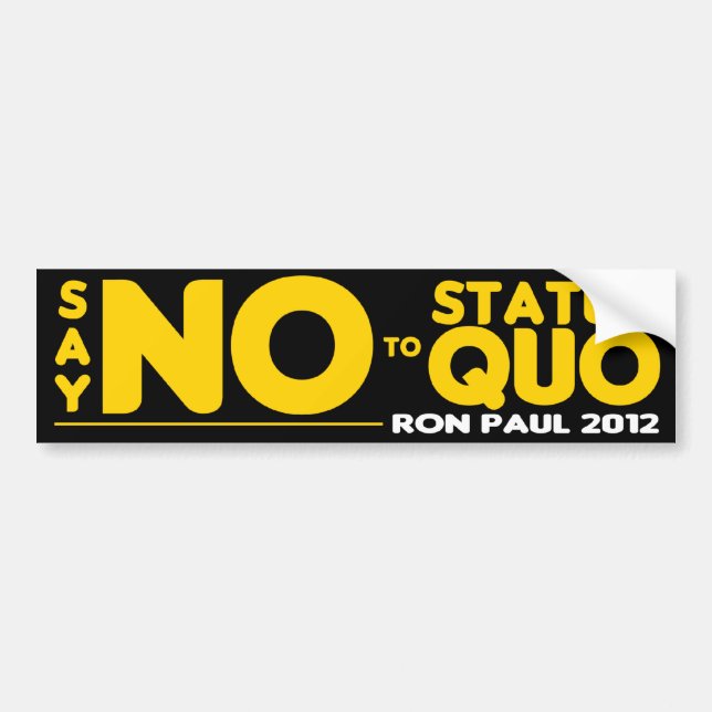 Pegatina Para Coche Diga no al status quo (Frente)
