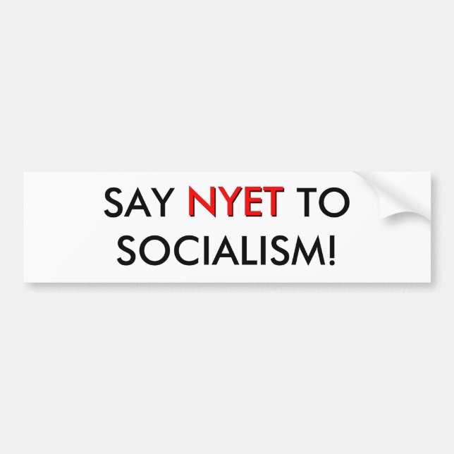 PEGATINA PARA COCHE ¡DIGA NYET AL SOCIALISMO! , NYET (Frente)