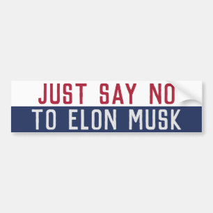 Pegatina Para Coche Dile no a Elon Musk