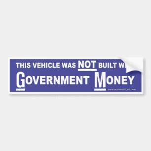 Pegatina Para Coche Dinero del gobierno