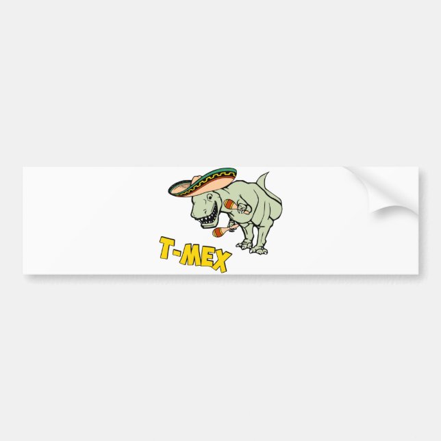 Pegatina Para Coche Dinosaurio mexicano del Tyrannosaurus de T-Mex (Frente)