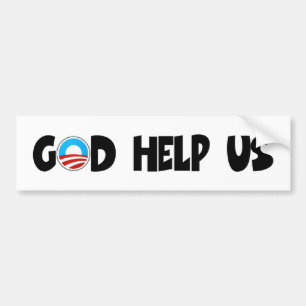 Pegatina Para Coche Dios anti de Obama nos ayuda religiosos
