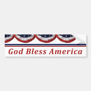 Pegatina Para Coche Dios bendice la bandera americana patriótica de