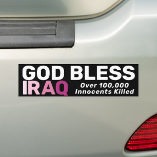 Pegatina Para Coche Dios bendiga Irak Antiguerra Honrando vidas inocen