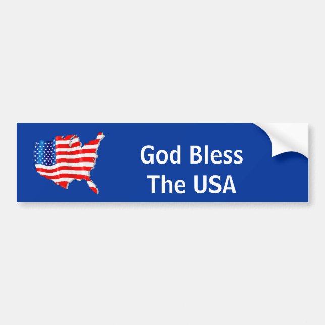 Pegatina Para Coche Dios BlessThe los E.E.U.U. (Frente)