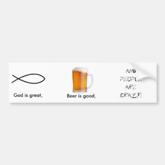 Pegatina Para Coche Dios es grande, cerveza es bueno…