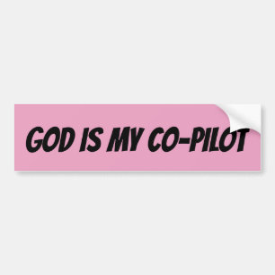 PEGATINA PARA COCHE DIOS ES MI COPILOTO BUMPER STICKERS