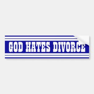 Pegatina Para Coche Dios odia divorcio