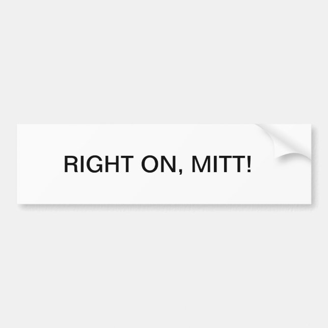 PEGATINA PARA COCHE DIOS TE BENDIGA, SENADOR ROMNEY. (Frente)