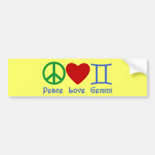 Pegatina Para Coche Diseño astrológico de los géminis del amor de l