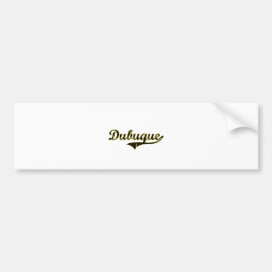 Pegatina Para Coche Diseño clásico de Dubuque Iowa