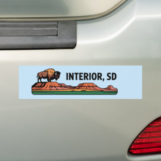 Pegatina Para Coche Diseño de bisonte de las Badlands del interior de