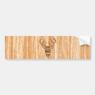 Pegatina Para Coche Diseño de grano de madera para la cabeza del pez c