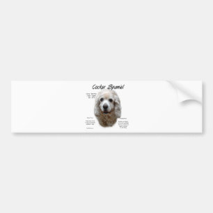 Pegatina Para Coche Diseño de historia de Cocker Spaniel (buff)