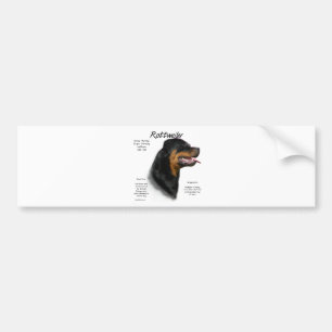 Pegatina Para Coche Diseño de historial de Rottweiler
