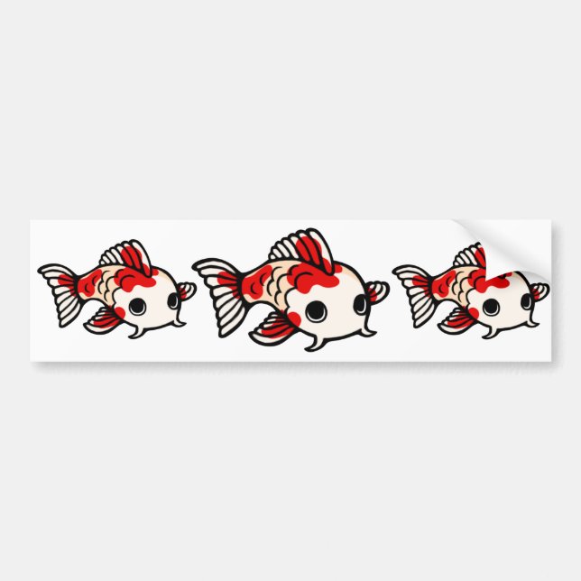 Pegatina Para Coche Diseño de Koi (Frente)