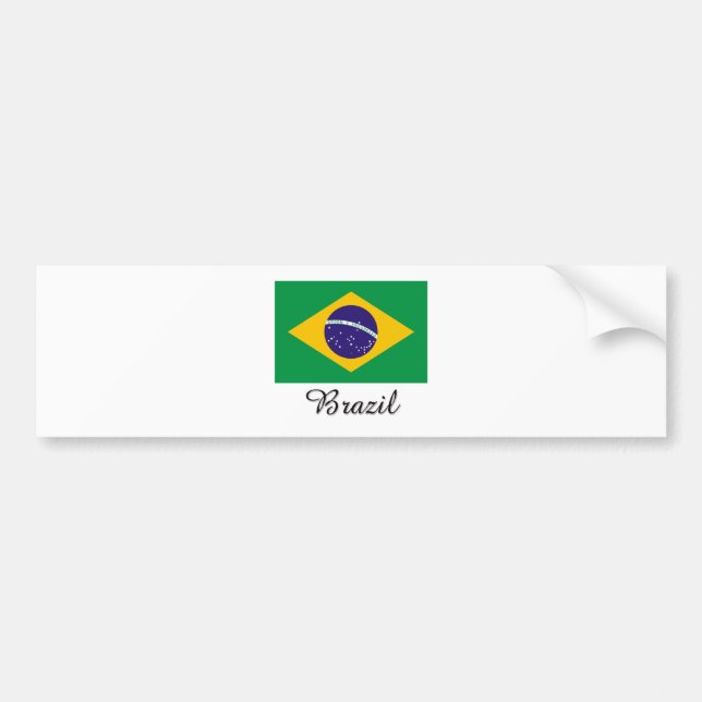 Pegatina Para Coche Diseño de la bandera del Brasil (Frente)