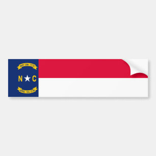 Pegatina Para Coche Diseño de la bandera del estado de Carolina del No
