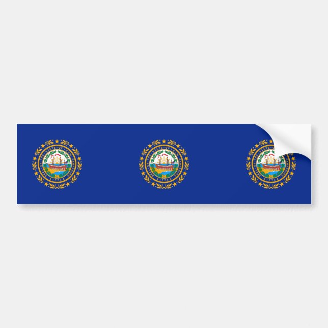 Pegatina Para Coche Diseño de la bandera del estado de Hampshire (Frente)